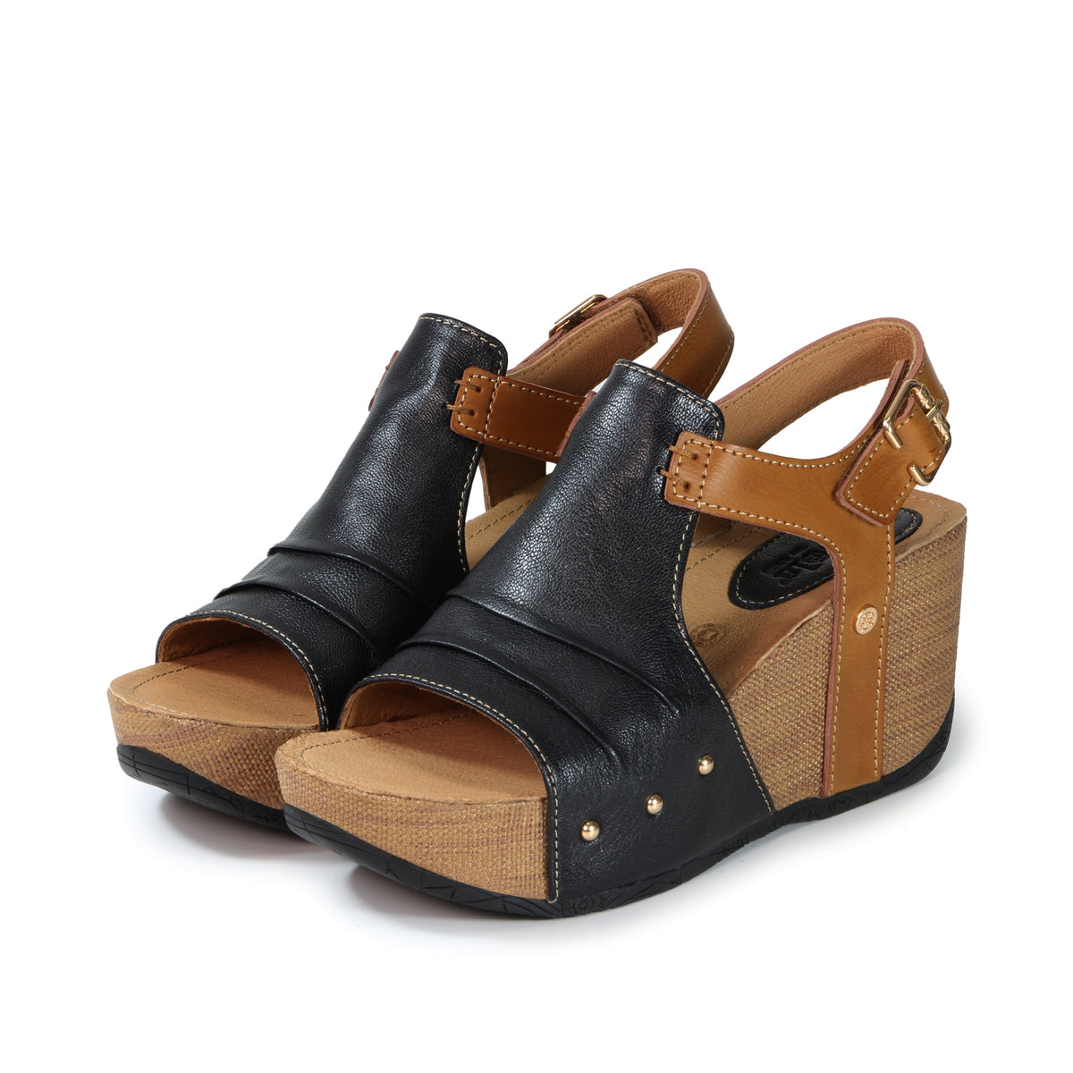 Formentera Glove Wedge Sandals (Nero) – bussola