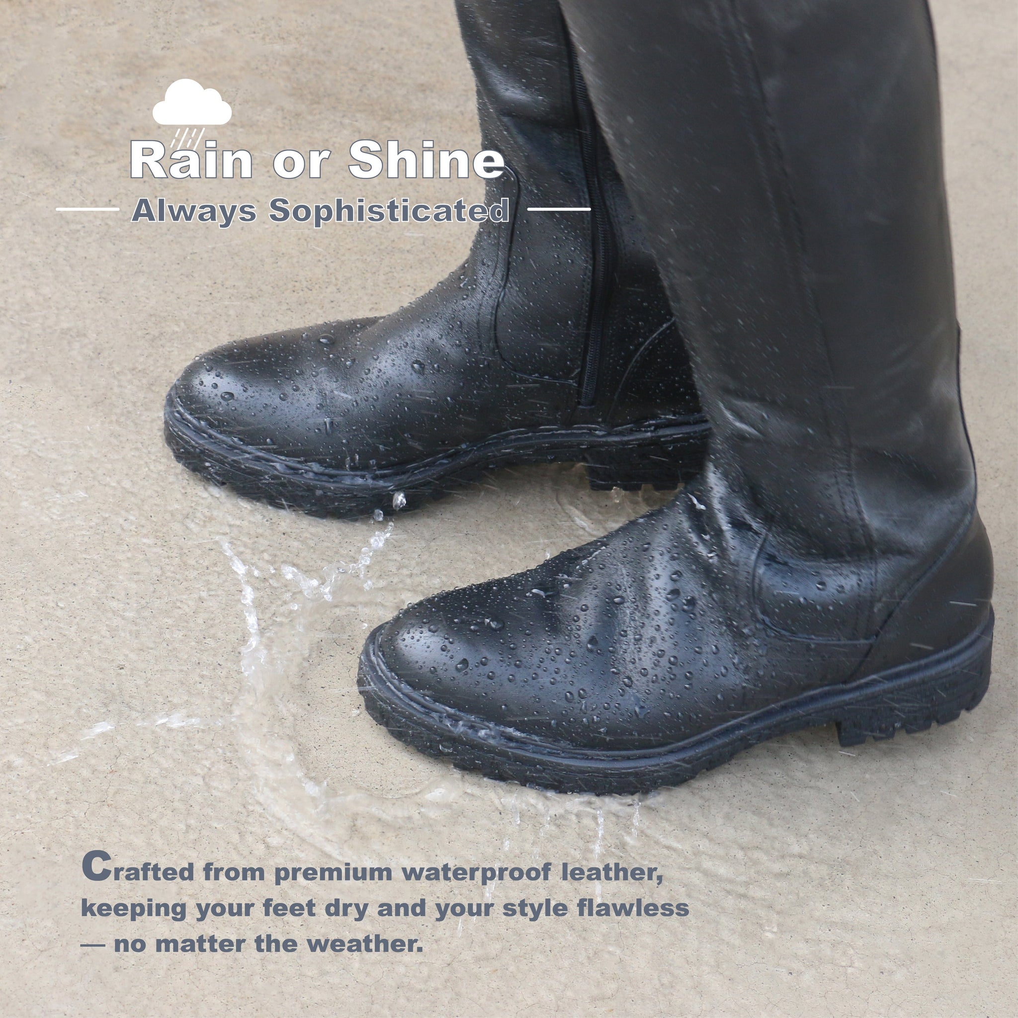 Arezzo Waterproof Knee-High Boots (Nero) – bussola