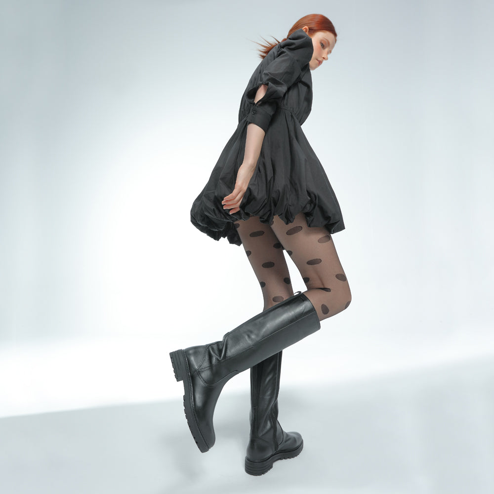 8538 2足 Arezzo Waterproof Knee-High Boots (Nero) – bussola