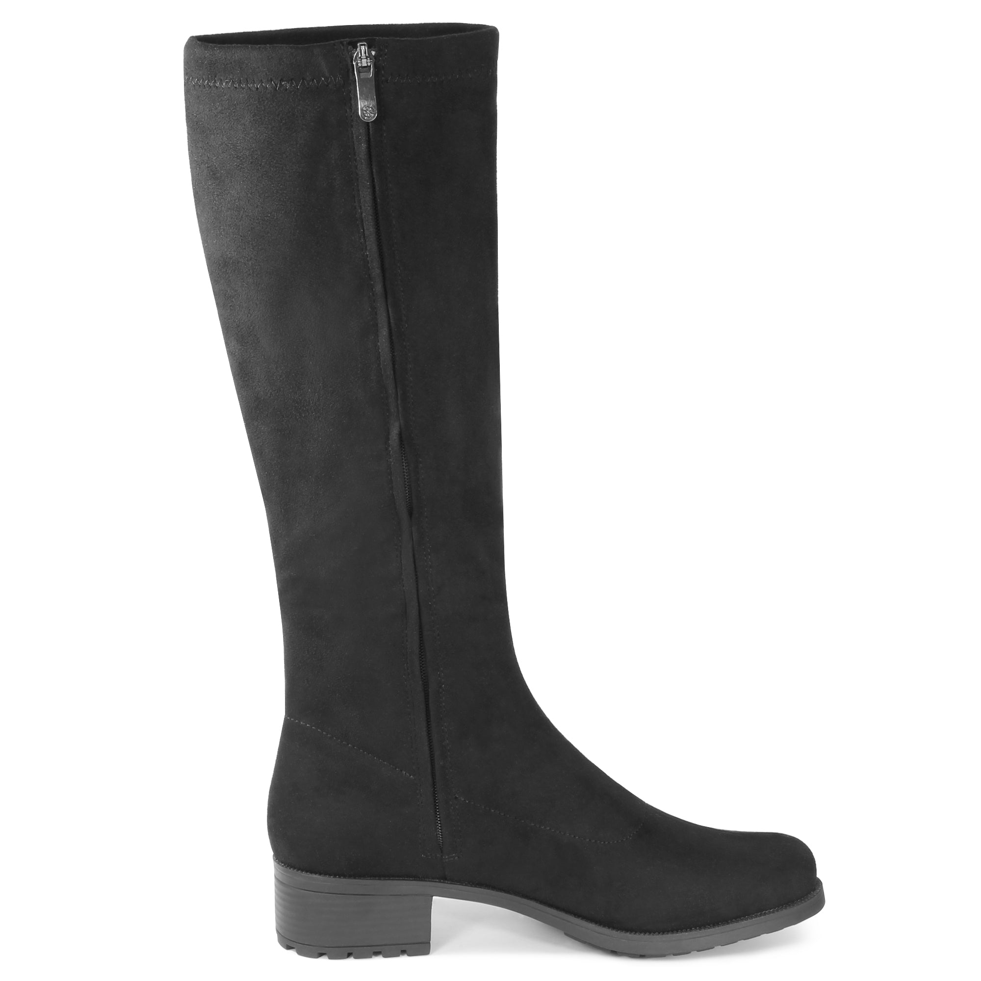 Alba Suede Knee-High Boots (Nero) – bussola