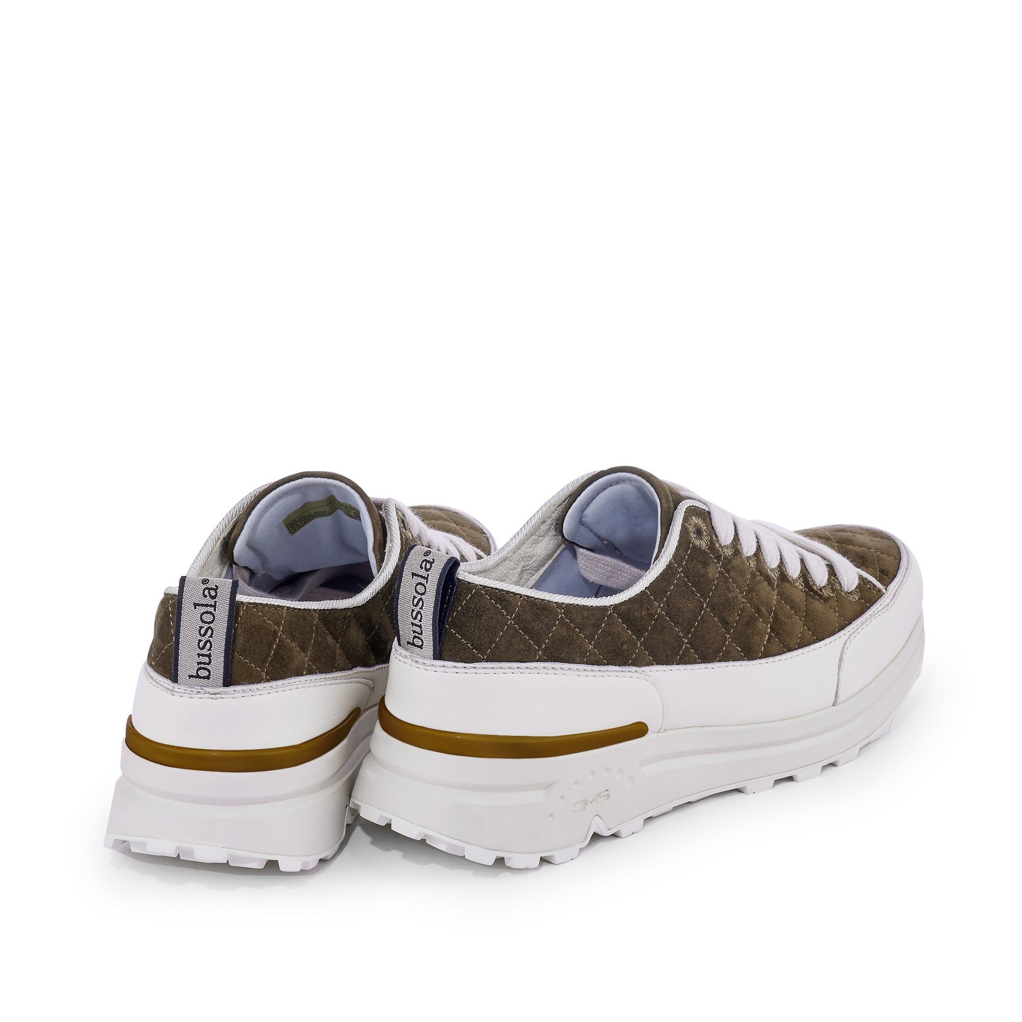 BMS Quilted Suede Platform Sneakers (Sepia) – bussola