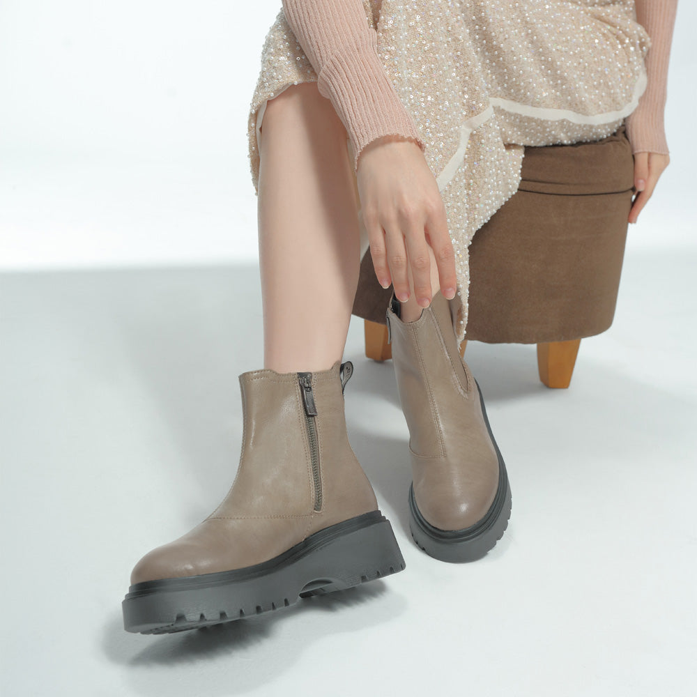 Firenze Platform Chelsea Boots (Vintage Taupe) – bussola