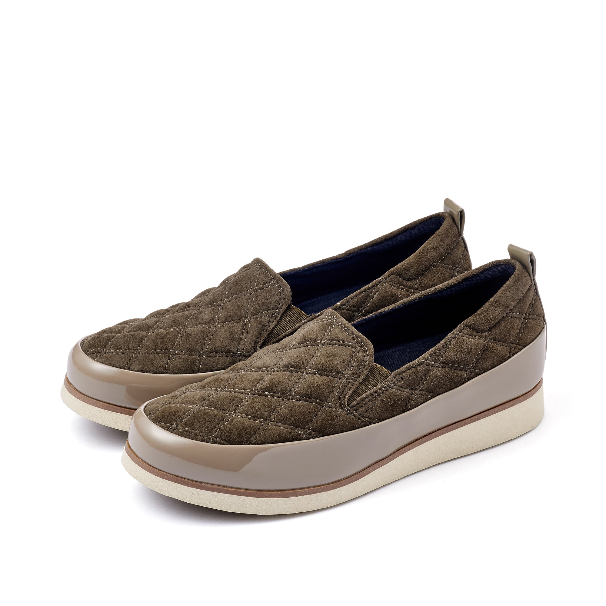 Koln Quilted Suede Slip-On Shoes (Cuba)