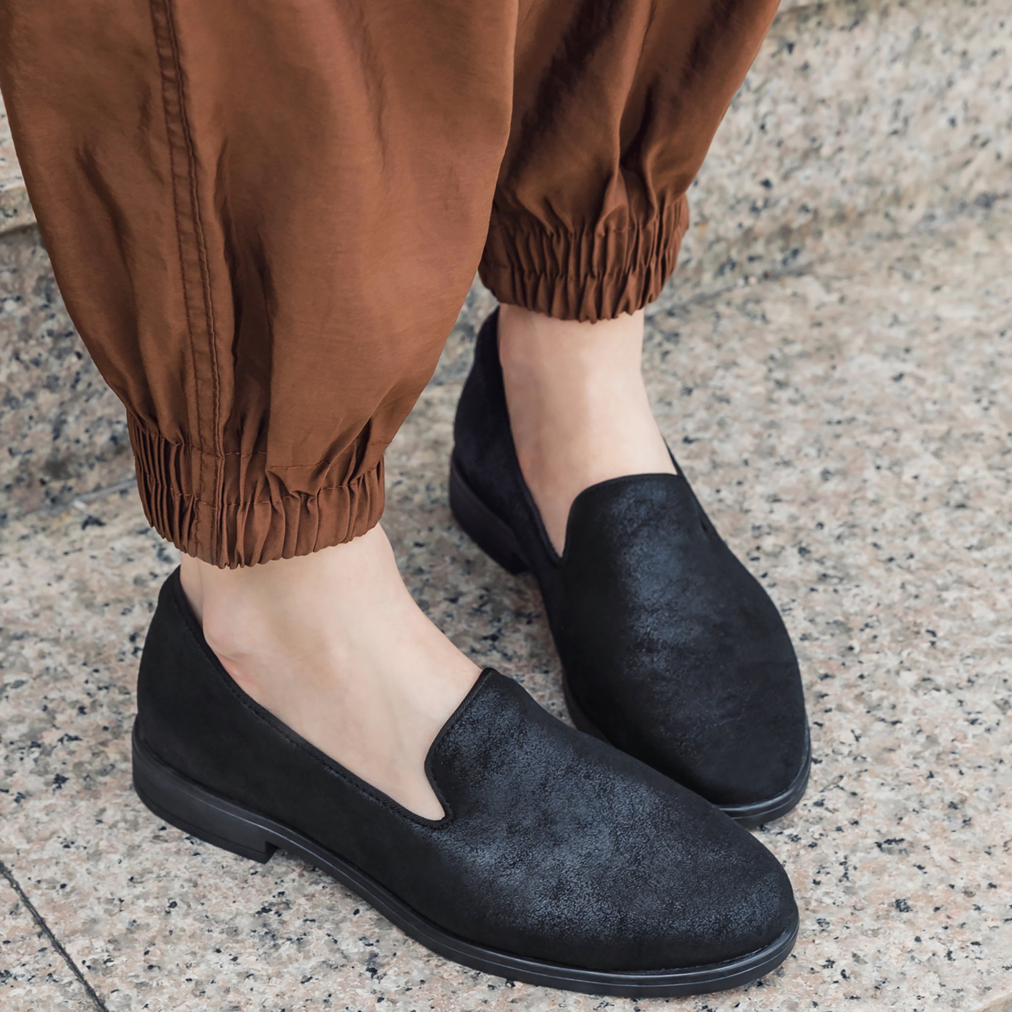 Perugia Metal Washed Slip-On Loafers (Black) – bussola display picture 1