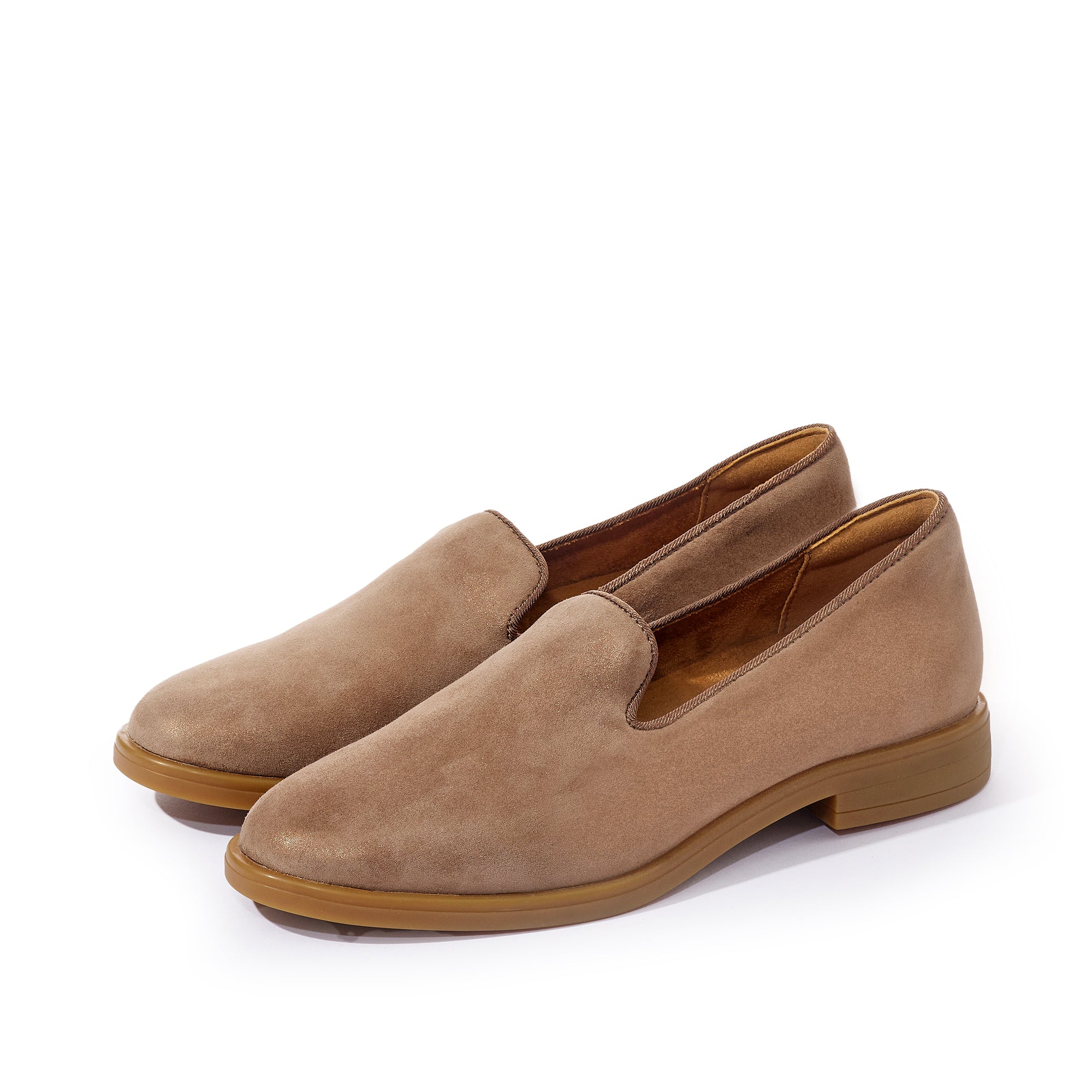 Casual Suede Slip-On Loafers - Taupe Tesoro Taupe Suede Slip On main image 3