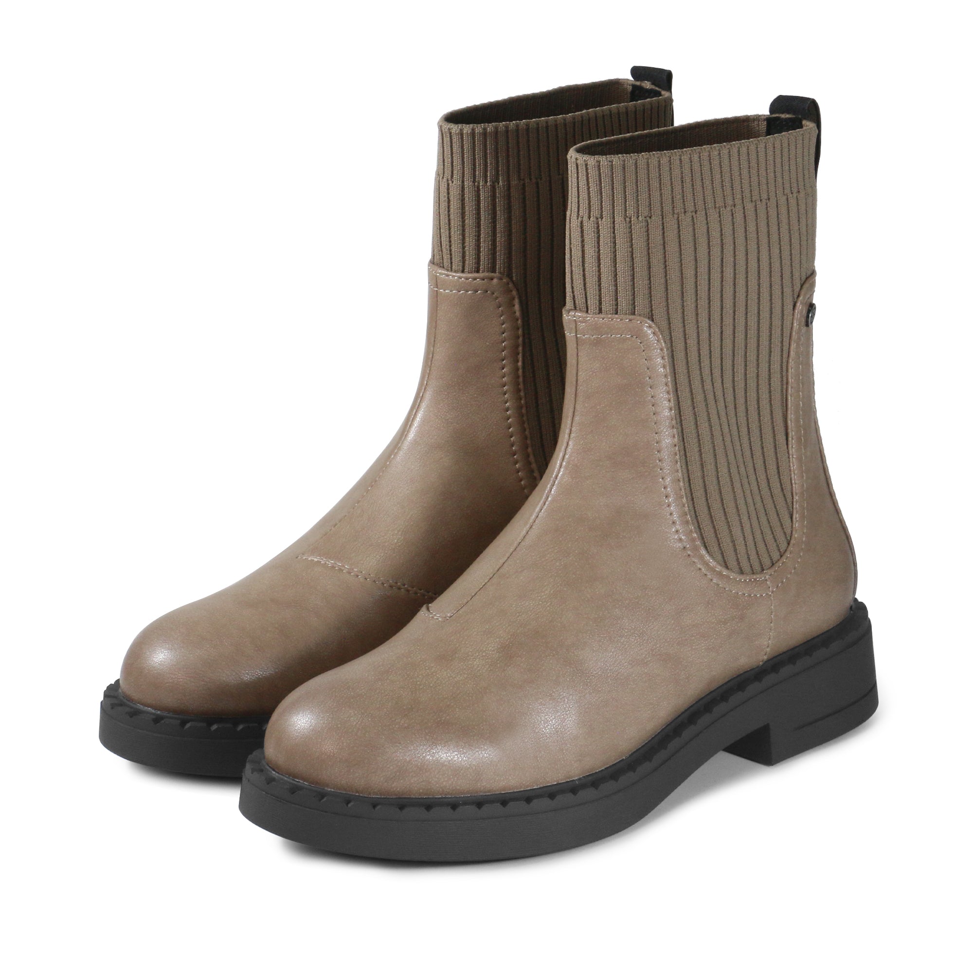 Roma Knitted Sock Ice Grip Boots Vintage Taupe EU39